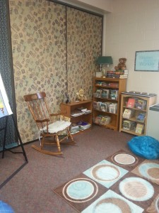 my classroom reading corner for mini-lessons
