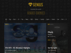 Click to visit Genius.com